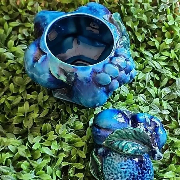 Vintage Inarco Indigo Blue Lidded Preserves Jar - Picture 4 of 17